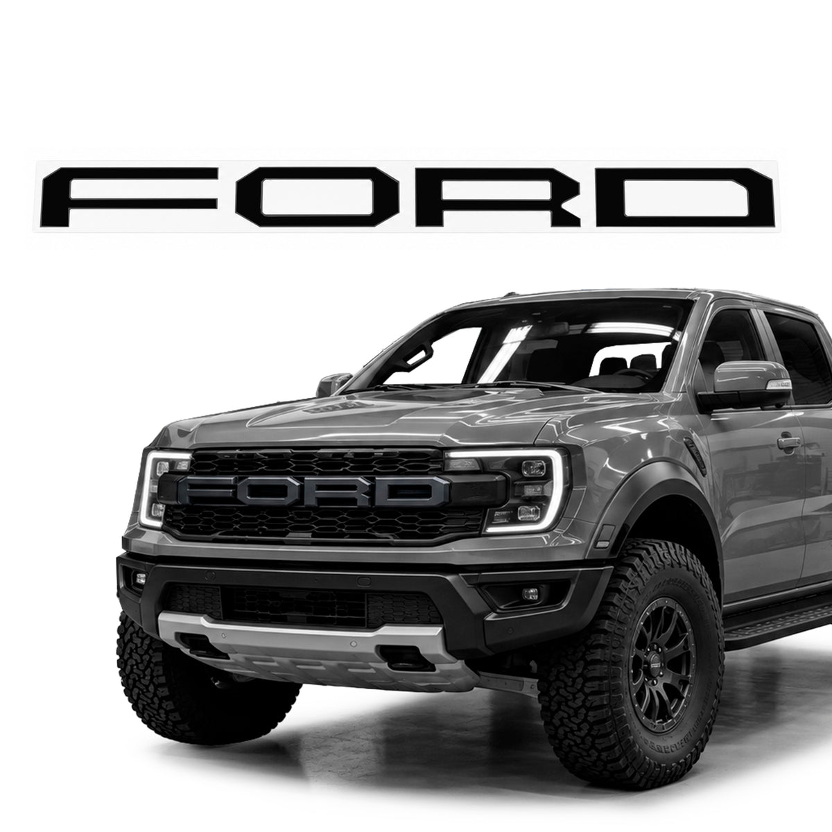 STICKER PARA FORD RANGER RAPTOR 2025+ NEGRO CON GRIS