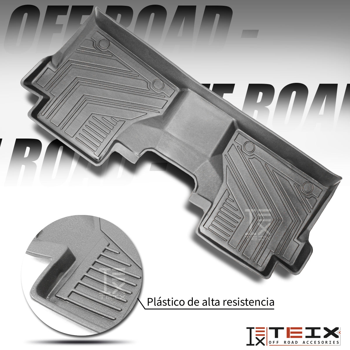 TAPETES DELANTEROS Y TRASEROS ABS USO RUDO TEIX PARA NISSAN FROINTIER NP 300 2016 A 2023 DOBLE CABINA