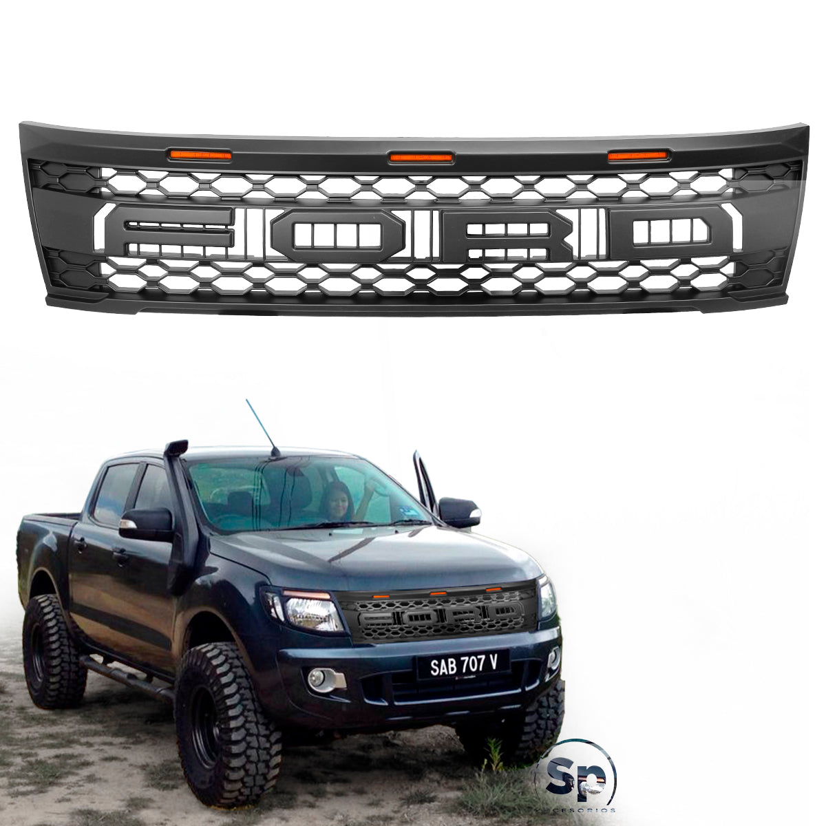 PARRILLA DELANTERA LED PARA FORD RANGER 2013 - 2016