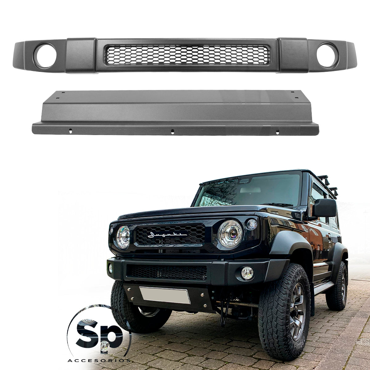 DEFENSA DELANTERA CONVERSIÓN TIPO RANGE ROVER PARA SUZUKI JIMNY 2020 - 2024