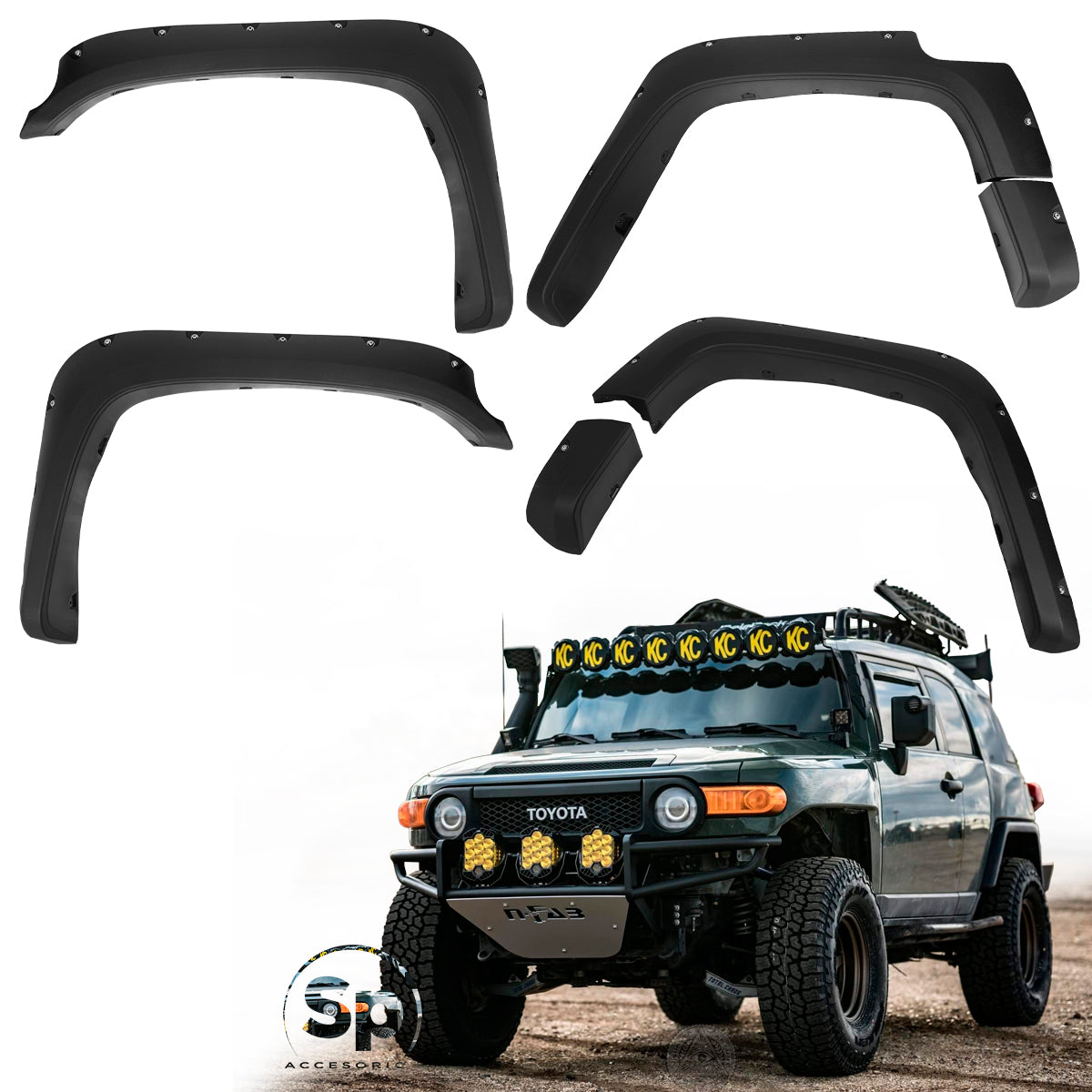 CANTONERAS ABS REMACHES PARA TOYOTA FJ CRUISER 2007 - 2017