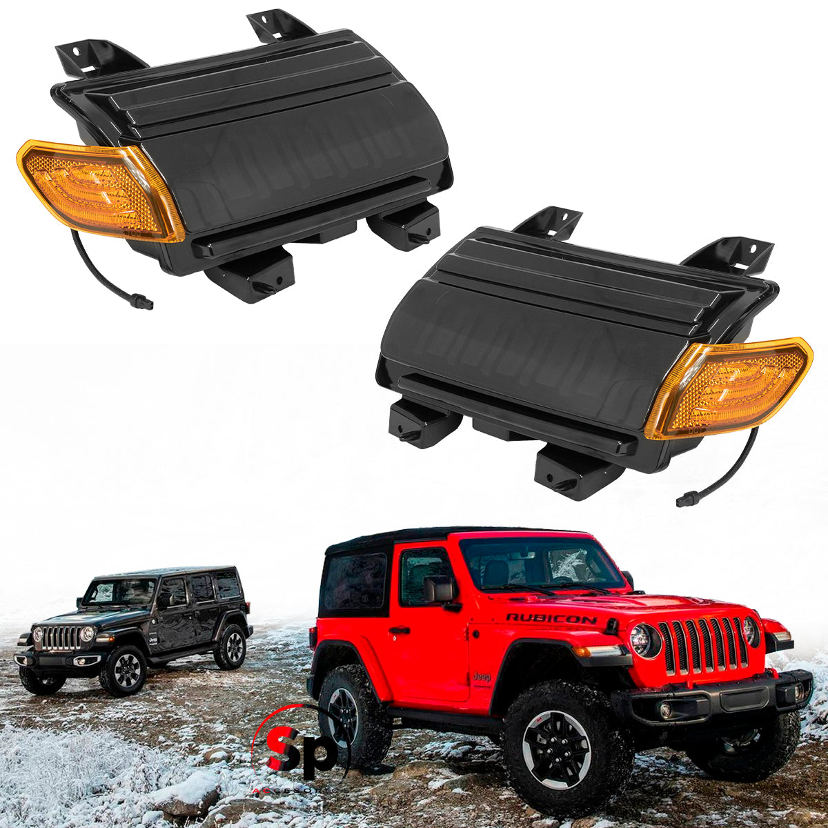 DIRECCIONALES DRL LED PARA JEEP WRANGLER JL Y GLADIADOR JT