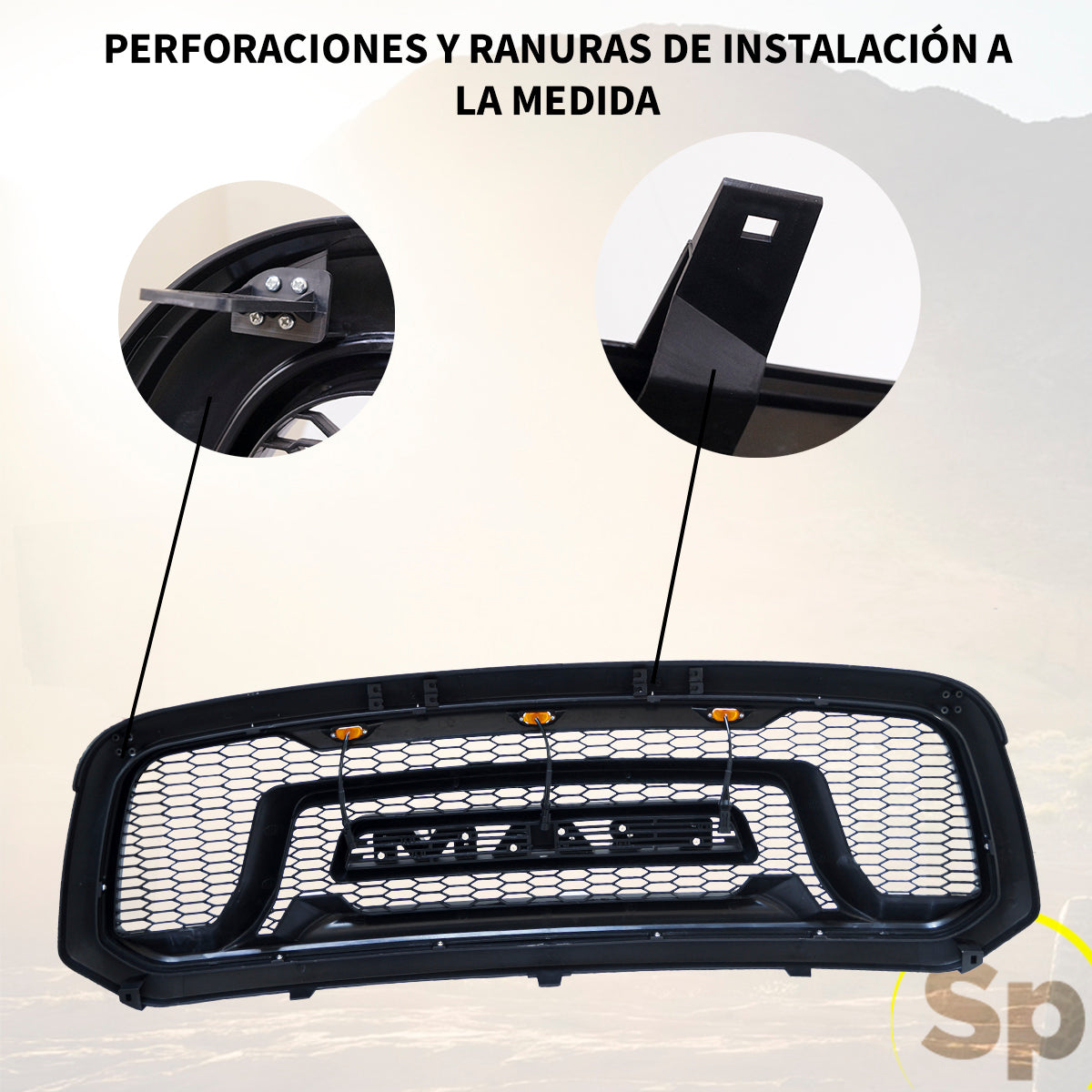 PARRILLA LED TIPO REBEL PARA DODGE RAM 1500 2013 - 2018