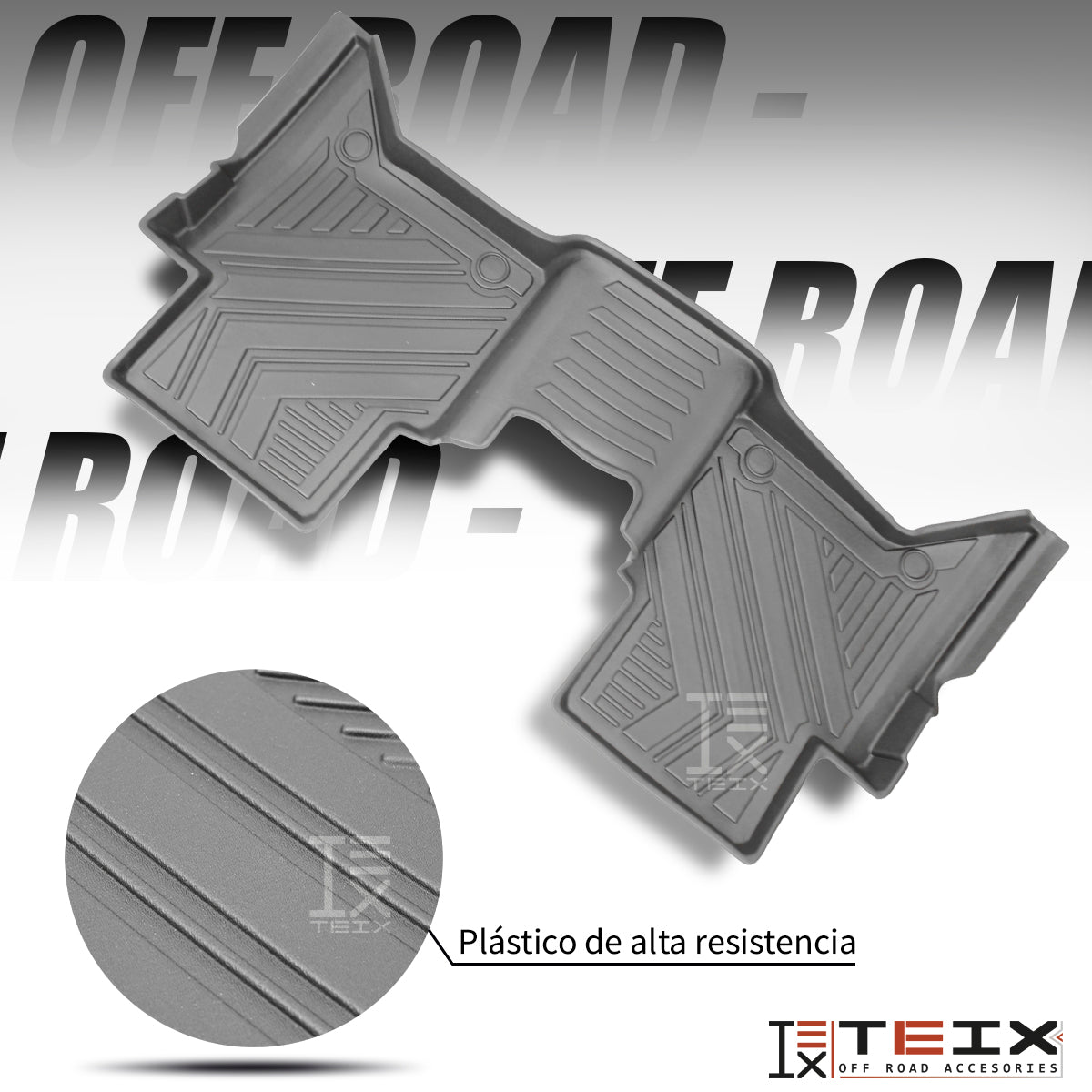 TAPETES DELANTEROS Y TRASEROS ABS USO RUDO TEIX PARA FORD RANGER 2016 A 2023 DOBLE CABINA