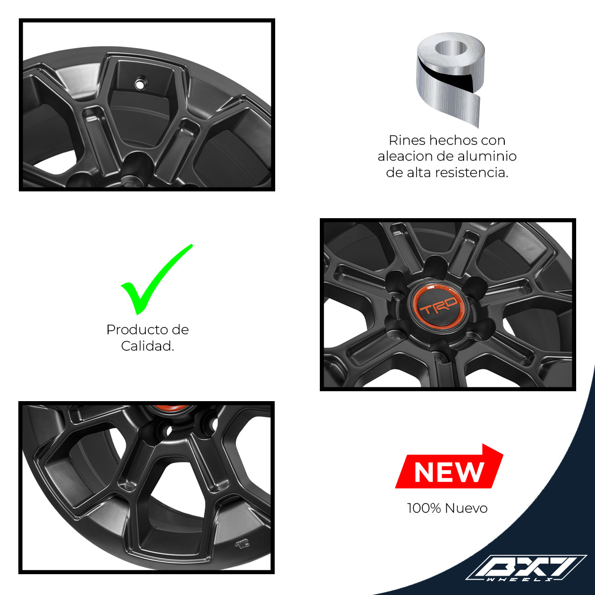 RIN BX7 FW6 17 6X139.7/ ET 5/ CB 106.1/ MATTE BLACK