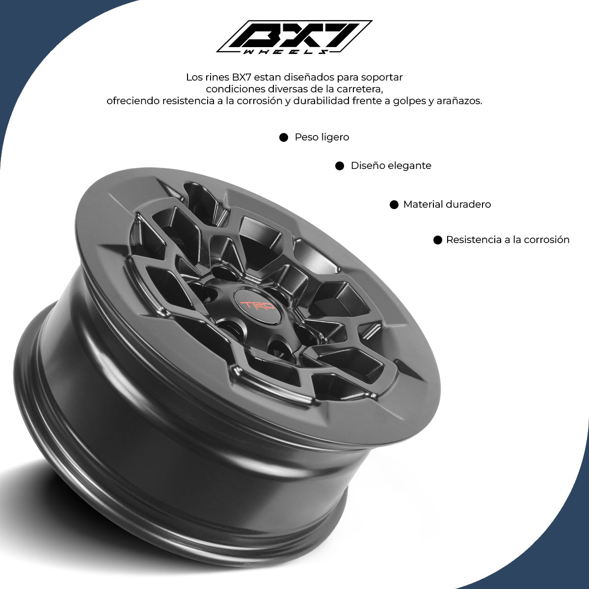 RIN BX7 FW1 17 6X139.7 / ET 20/ CB 106.1/ SATIN BLACK