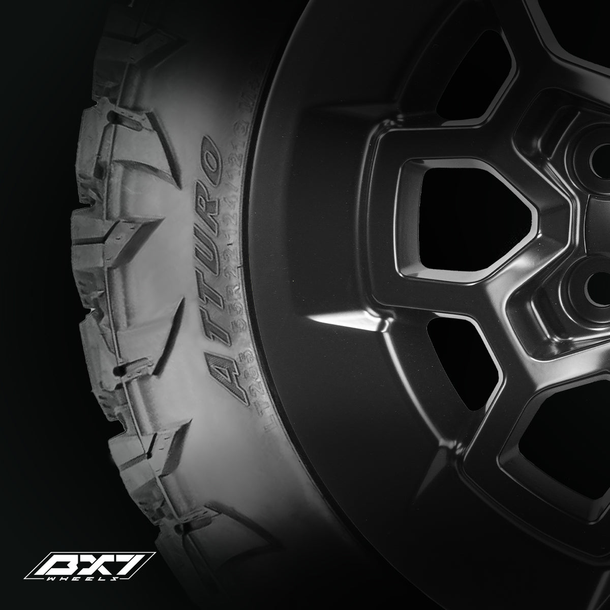 RIN BX7 FW1 17 6X139.7 / ET 20/ CB 106.1/ SATIN BLACK