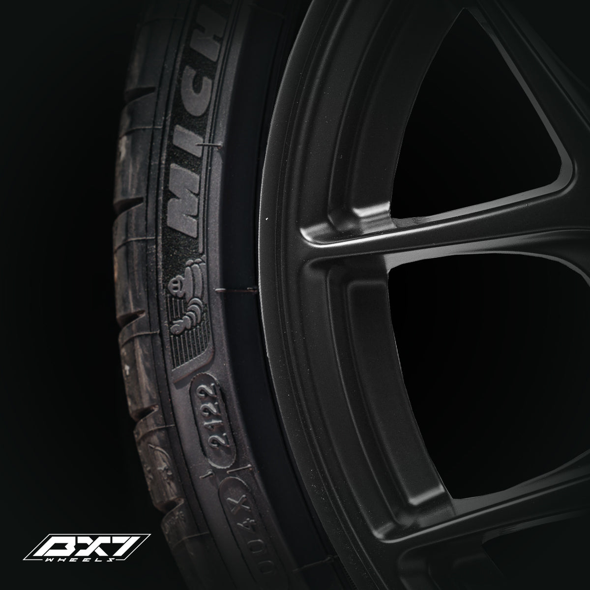 RINES BX7 FW4 14 4X100/114.3/ ET 30/ CB 73.1/ Satin Black