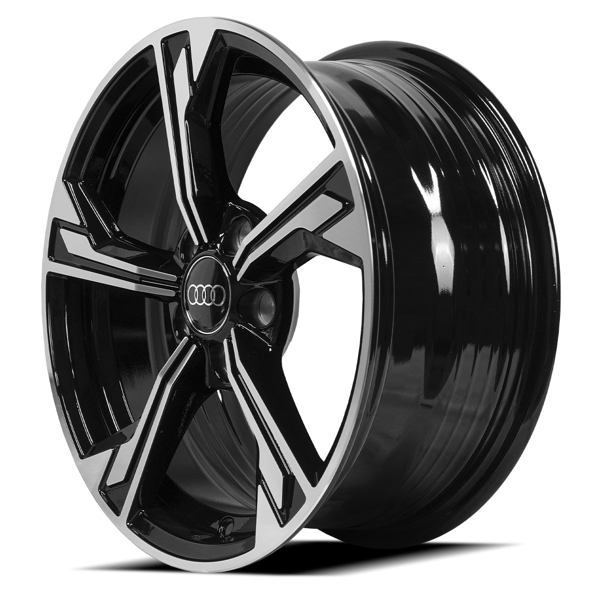 RINES BX7 FW5 15 5X100/ ET 35/ CB 73.1/ BLACK POLISH FACE & LIP TAPA PARA RIN DE AUDI Y VW
