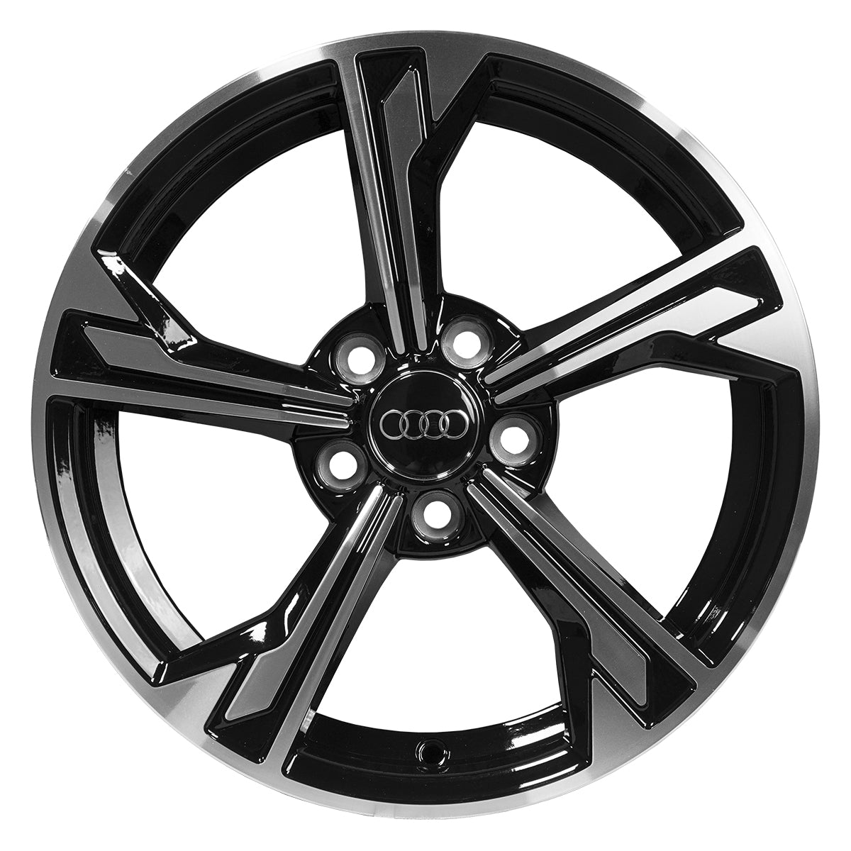 RINES BX7 FW5 15 5X100/ ET 35/ CB 73.1/ BLACK POLISH FACE & LIP TAPA PARA RIN DE AUDI Y VW