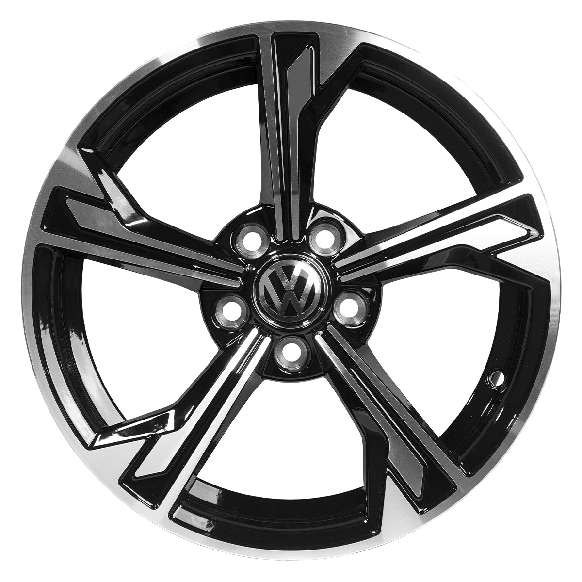 RINES BX7 FW5 15 5X100/ ET 35/ CB 73.1/ BLACK POLISH FACE & LIP TAPA PARA RIN DE AUDI Y VW