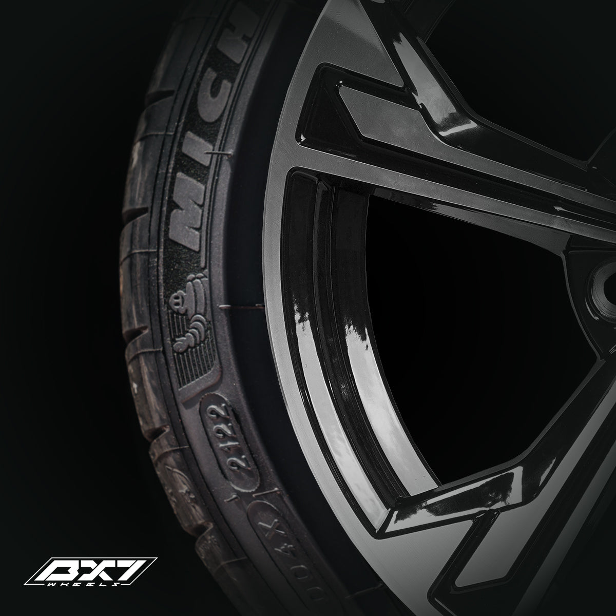 RINES BX7 FW5 15 5X100/ ET 35/ CB 73.1/ BLACK POLISH FACE & LIP TAPA PARA RIN DE AUDI Y VW
