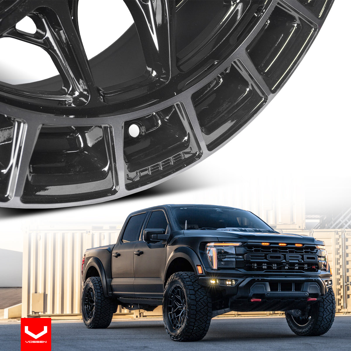 Rines Vossen 18x9-6x139.7 Tinted Gloss Black Sierra 1500 4x4