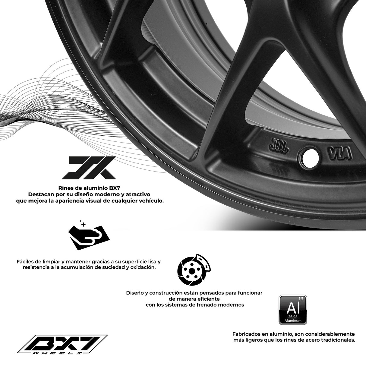 RINES BX7 FW4 14 4X100/114.3/ ET 30/ CB 73.1/ Satin Black