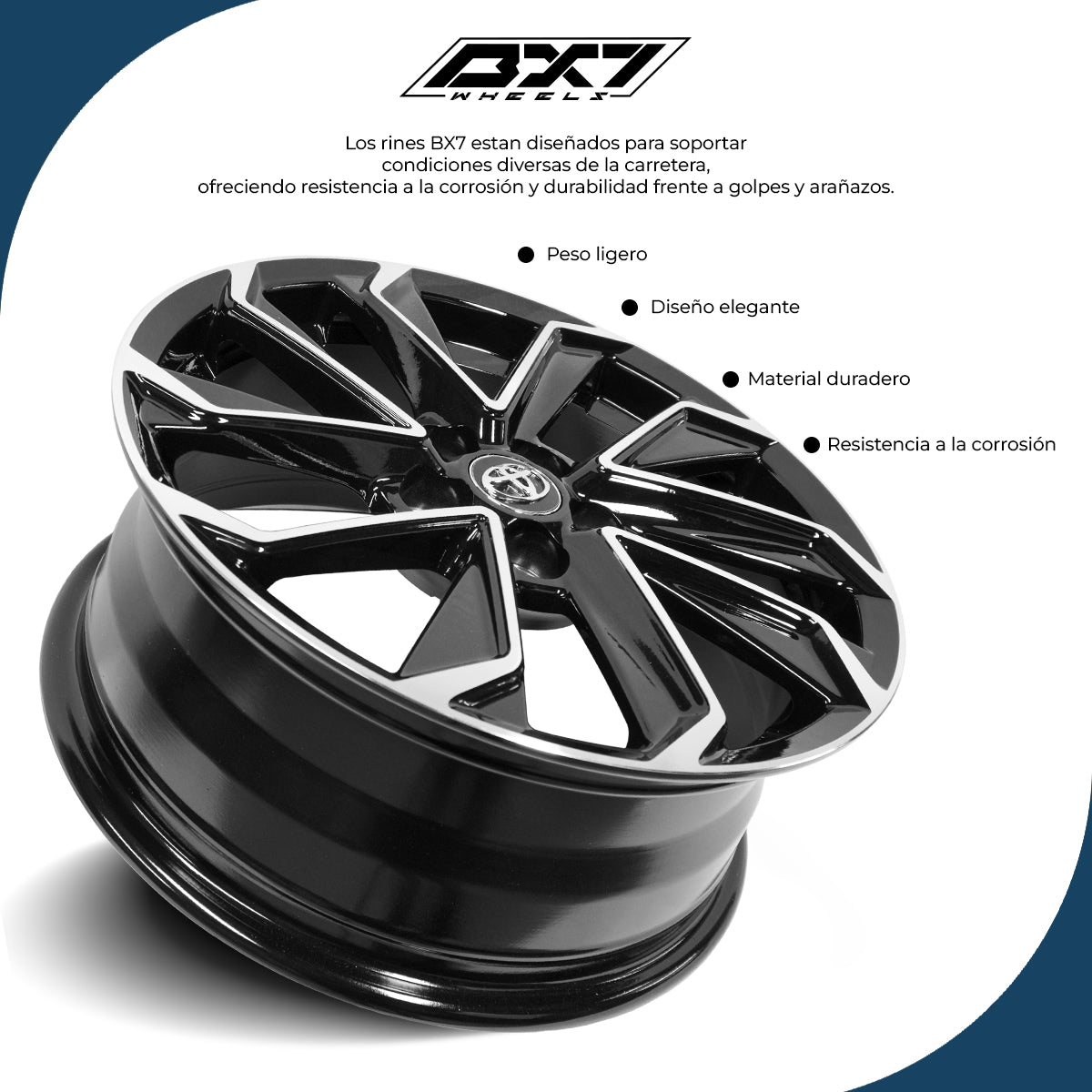 RIN BX7 FW6 16 5X100/ ET 39/ CB 54.1/ NEGRO-BLACK MACHINED FACE