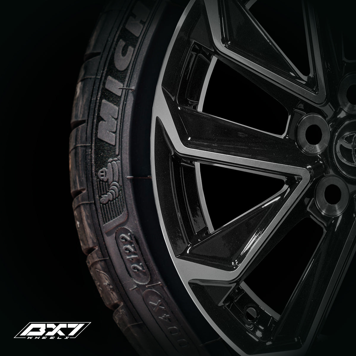 RIN BX7 FW6 16 5X100/ ET 39/ CB 54.1/ NEGRO-BLACK MACHINED FACE