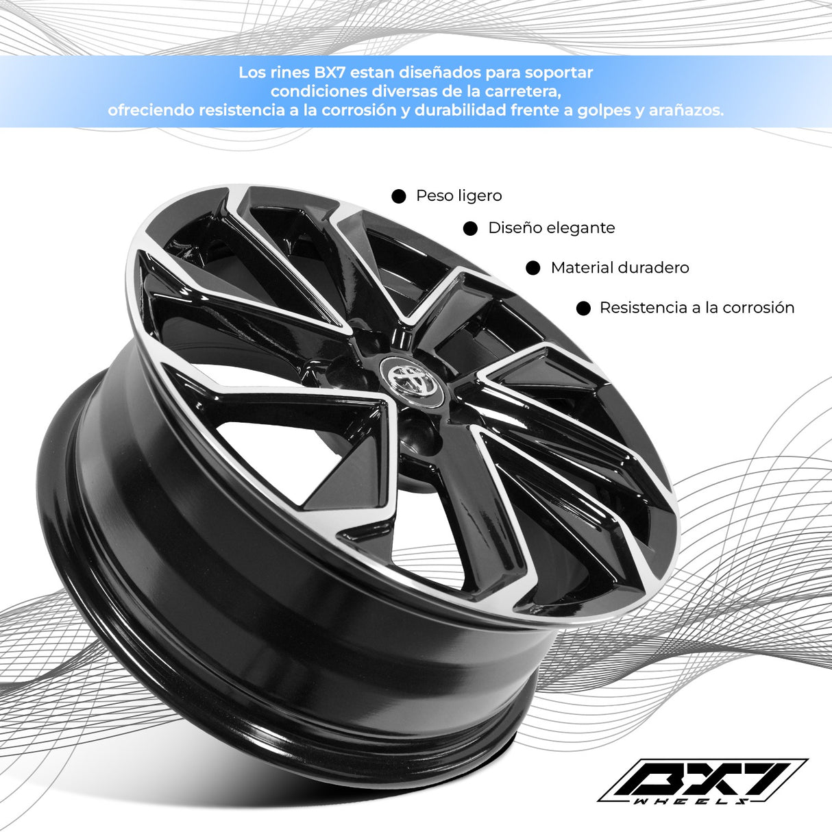 RIN BX7 FW6 16 5X100/ ET 39/ CB 54.1/ NEGRO-BLACK MACHINED FACE