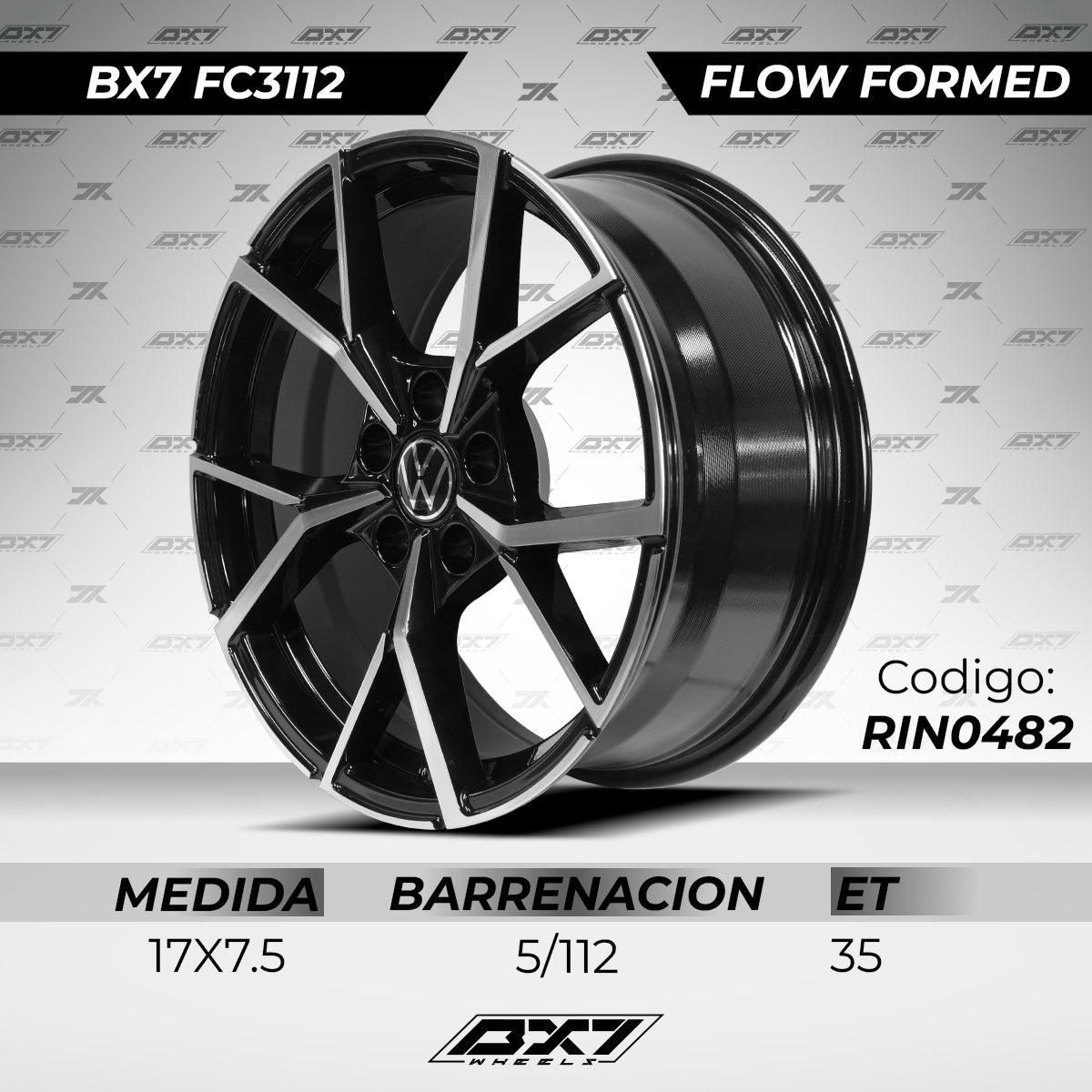 RIN BX7 FC3 17 5X112/ ET 35/ CB 57.1/ MB