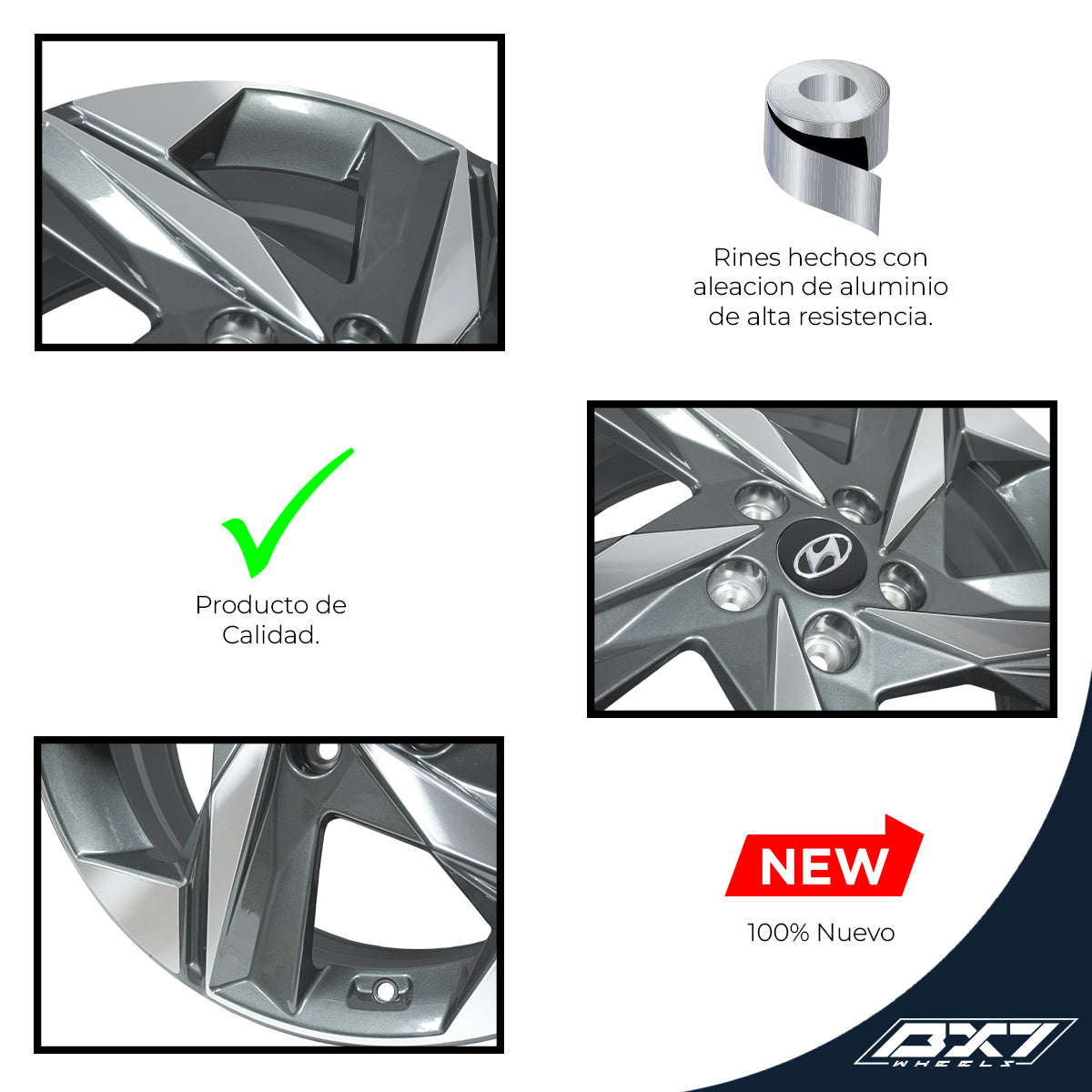 RIN BX7 FW3 17 5X114.3/ ET 49/ CB 67.1/ NEGRO-GUNMETAL MACHINED FACE