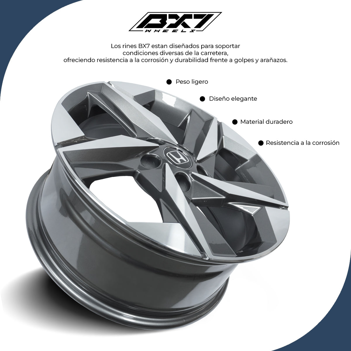 RIN BX7 FW1 17 5x114.3/ ET 48/ CB 67.1/ NEGRO-GUNMETAL MACHINED FACE