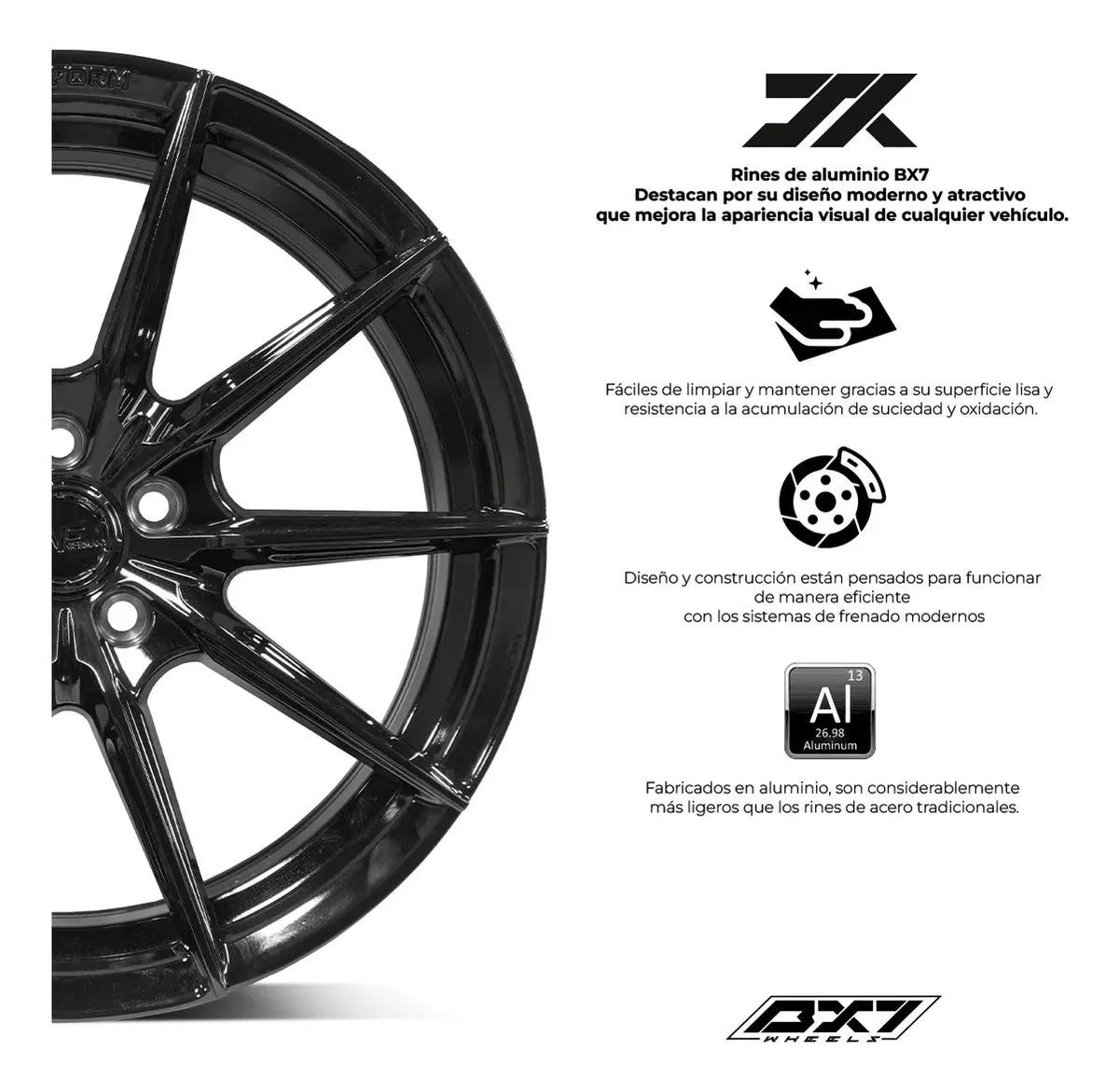 Rin Bx7 Wf 17x7.5 Negro Seat Toledo 1999-2004 5/100