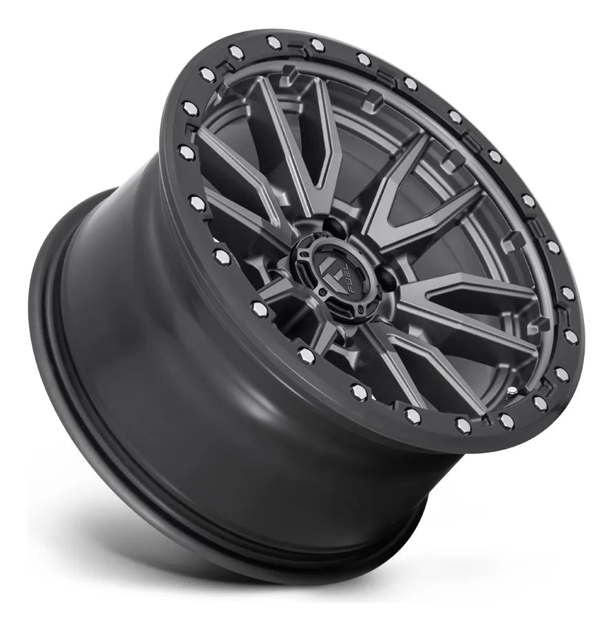 Rin Rebel Matte Gun Metal Black Bead Ring 18x9.0 6x139.7