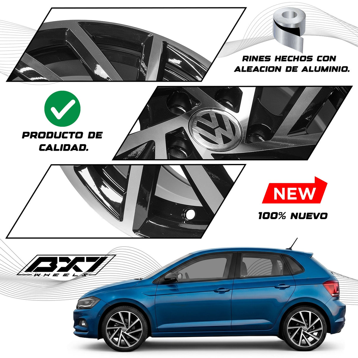 Rines 15 R1 5/100 Ibiza Polo Vento Neon Stratus (precio 4) Color Bx7 Fw0506 Black