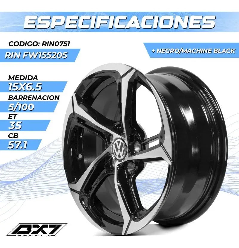 Rin 15 5/100 Deportivo Tipo Premium Vw Vento Jetta Golf