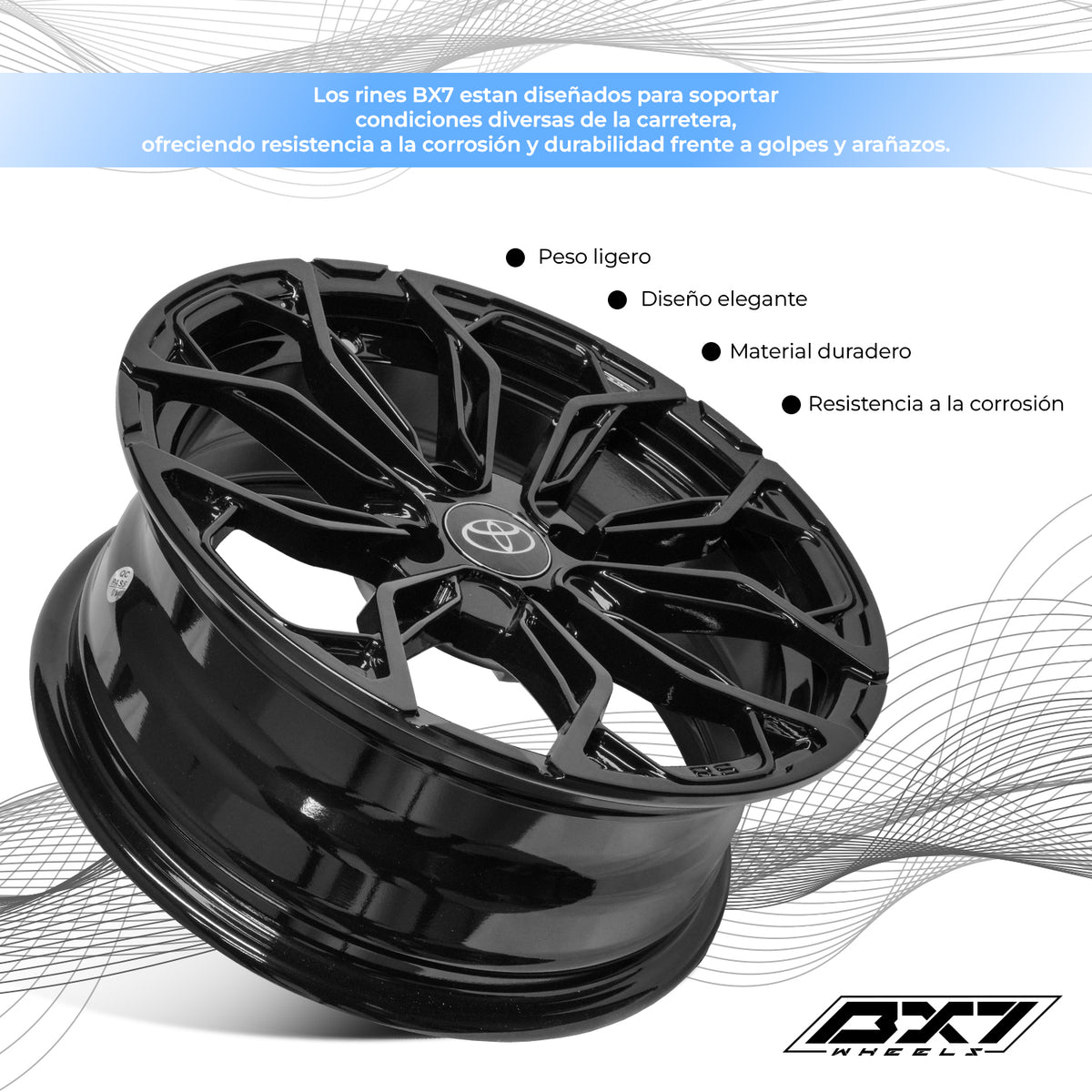 RIN BX7 WHEELS 15X6 4/100 ET: 20 CB: 73.1 NEGRO/BLACK