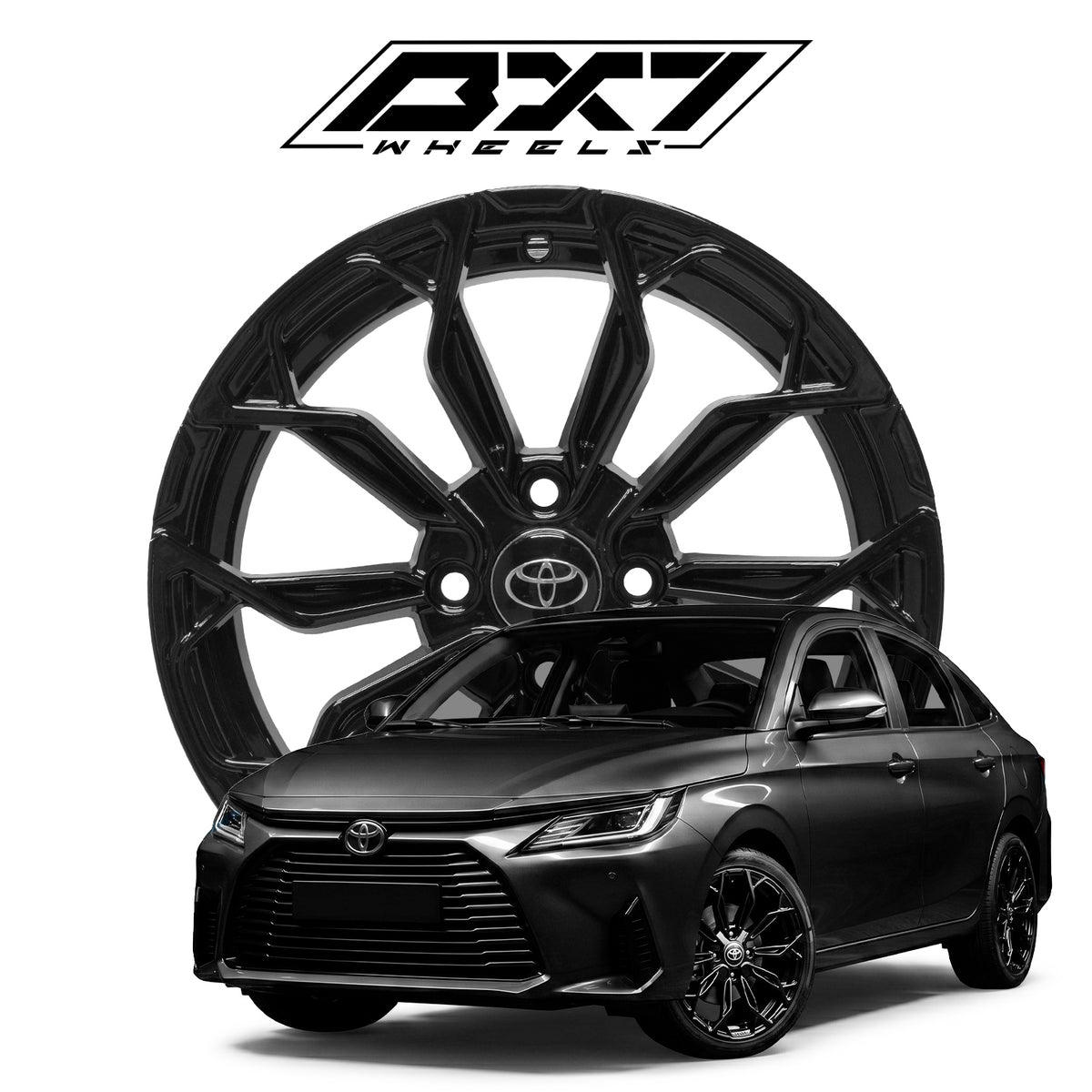 RIN BX7 WHEELS 15X6 4/100 ET: 20 CB: 73.1 NEGRO/BLACK