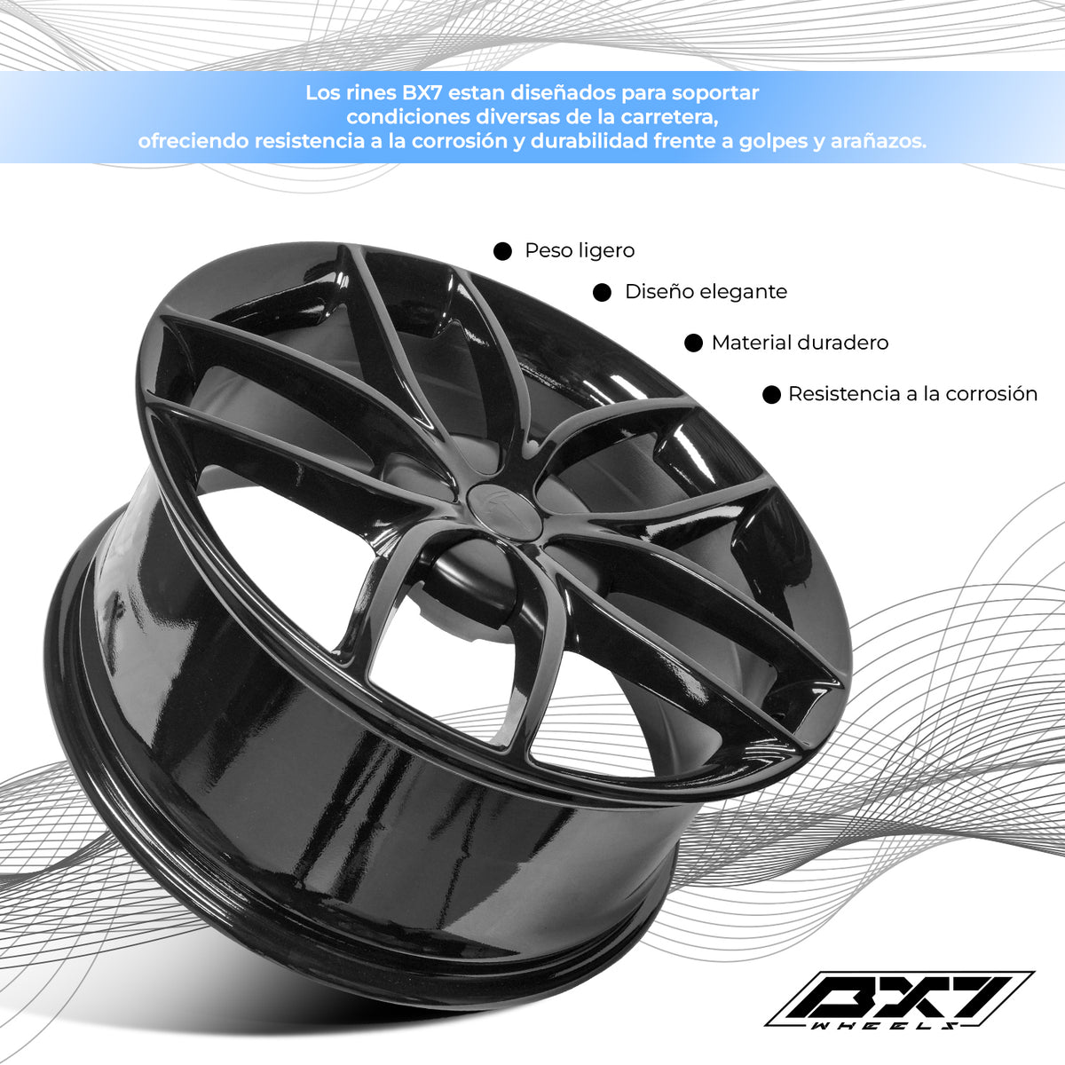 RIN BX7 WHEELS 19X8.5 5/114.3 ET0 CB64.1