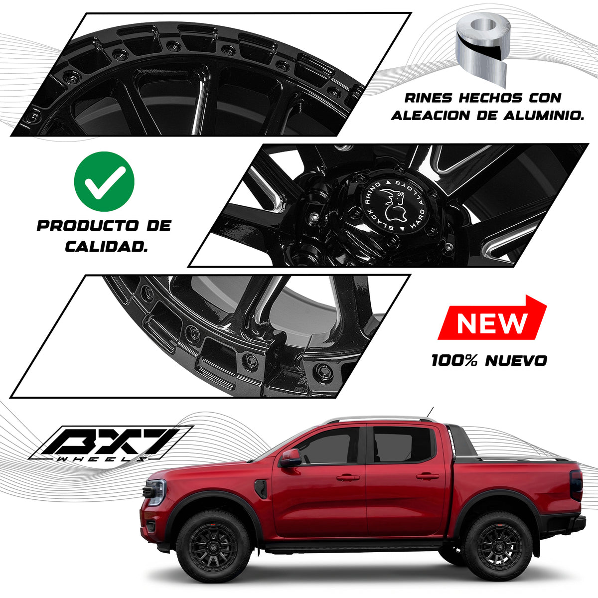 RIN BX7 WHEELS 17X8.5 6/139.7 ET0 CB106.1