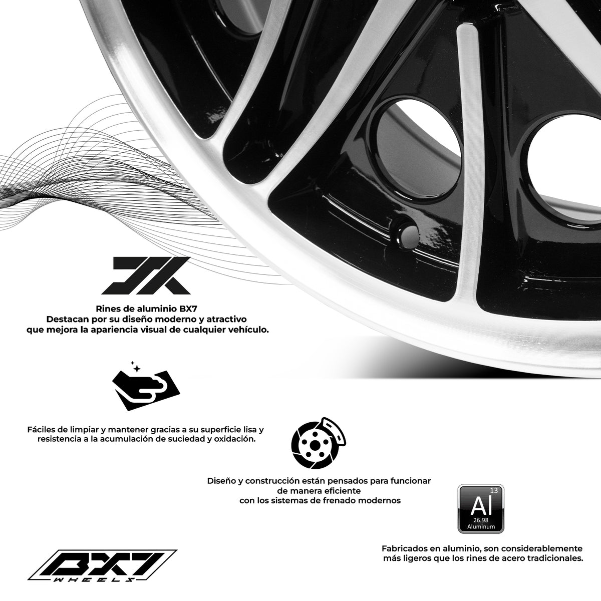 RIN BX7 WHEELS 17X7 4/130 ET40 CB78.2