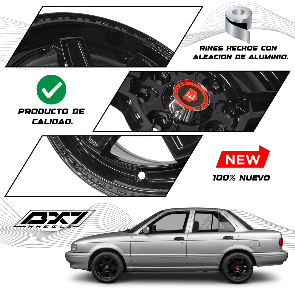 RIN BX7 WHEELS 13X6 4/100 4/114.3 ET25 CB73.1