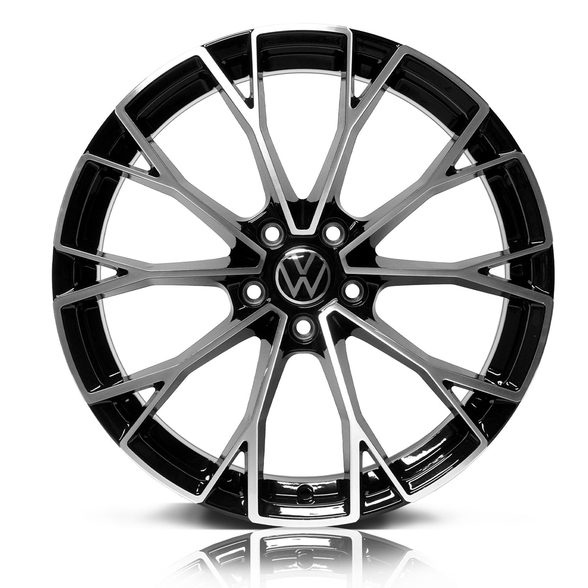 RIN BX7 WHEELS 19X8 5/112 ET: 38 CB: 57.1 Negro-Black Machine Face