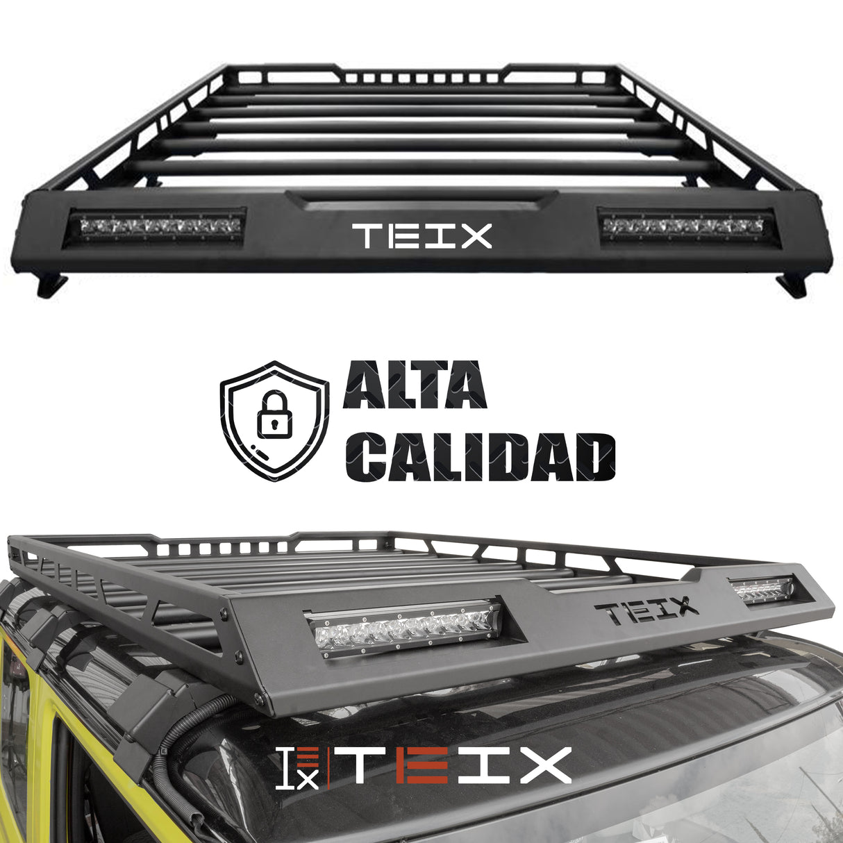 CANASTILLA PORTAEQUIPAJE DOBLE BARRA LED TEIX OFF ROAD SUZUKI JIMNY 2019 A 2024