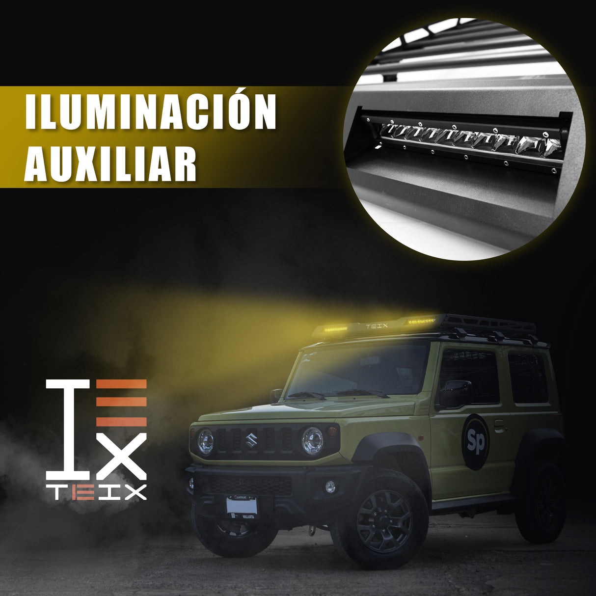 CANASTILLA PORTAEQUIPAJE DOBLE BARRA LED TEIX OFF ROAD SUZUKI JIMNY 2019 A 2024