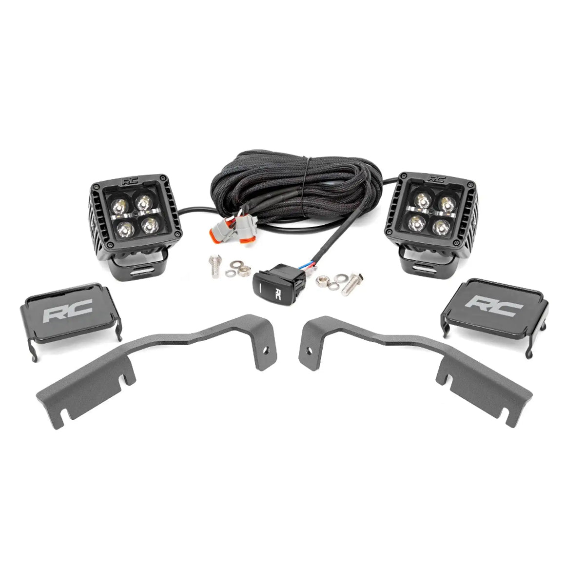 KIT FAROS + BASES PILAR ROUGH COUNTRY PARA NISSAN NP300 FRONTIER 2022 - 2023