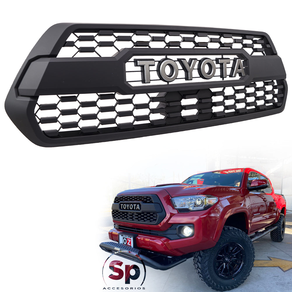 PARRILLA TIPO TRD SIN LED PARA TOYOTA TACOMA 2016 - 2023