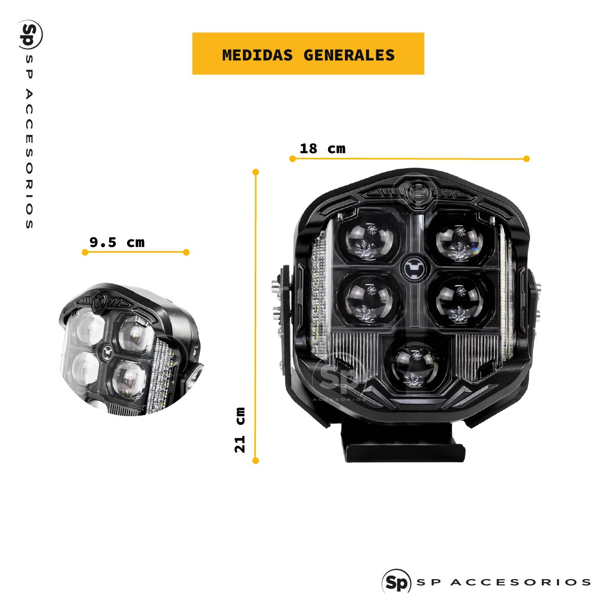 LUZ LED DUALLY SPOT BLANCO UNIVERSAL