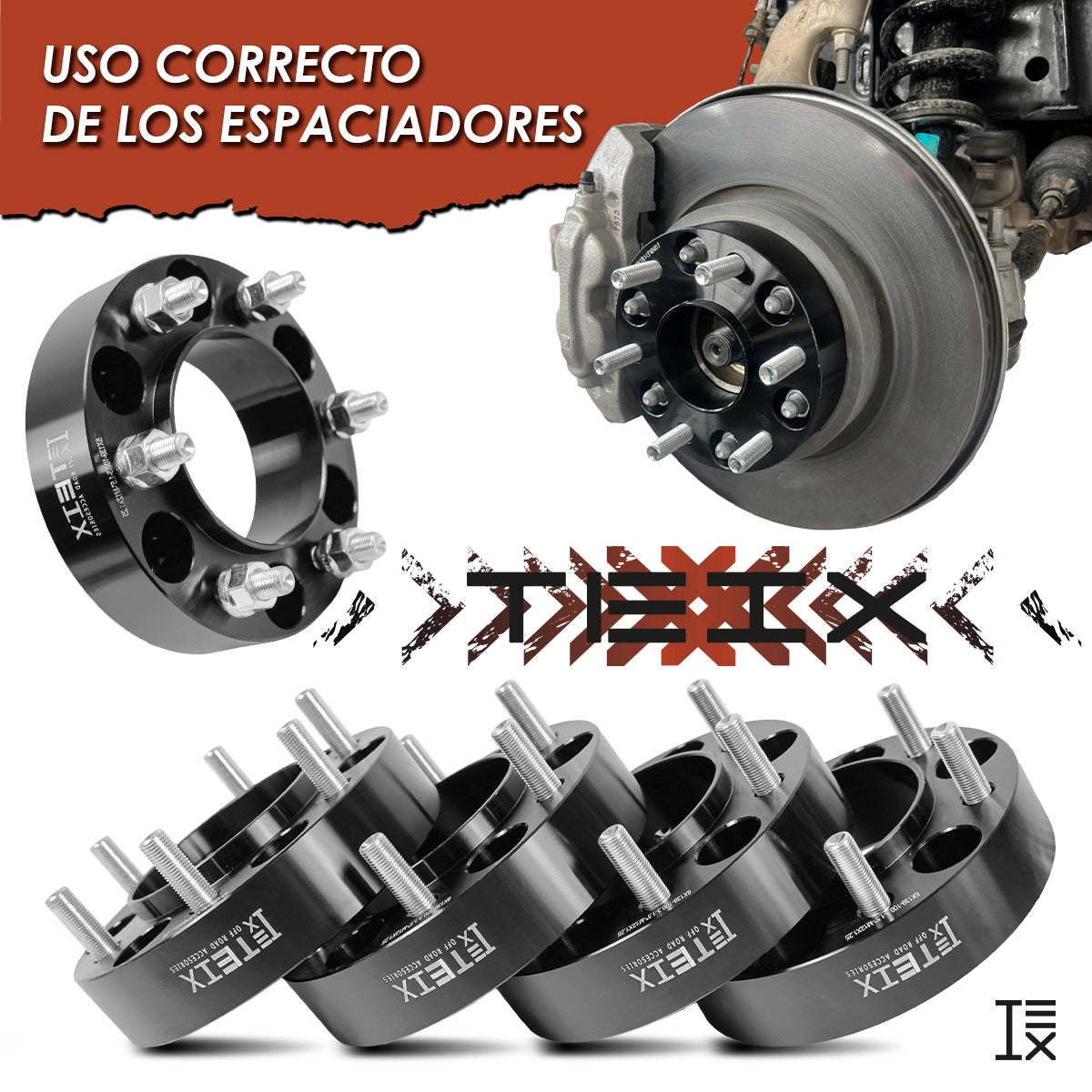 KIT ESPACIADORES 1.5" 6/139 CB 100.3MM 12X1.5