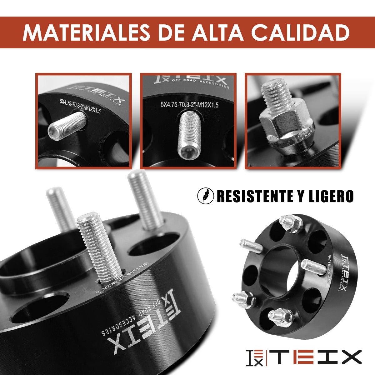 Kit Espaciadores 2 PuLG 5/120 Chevrolet S-10 1998- 2004/ CHEVROLET BLAZER 2001-2011/ GMC SONORA 1994-2004/ GMC JIMMY 1982-2004/ GMC ENVOY 1998-2000/ GMC SYCLONE 1991-1992