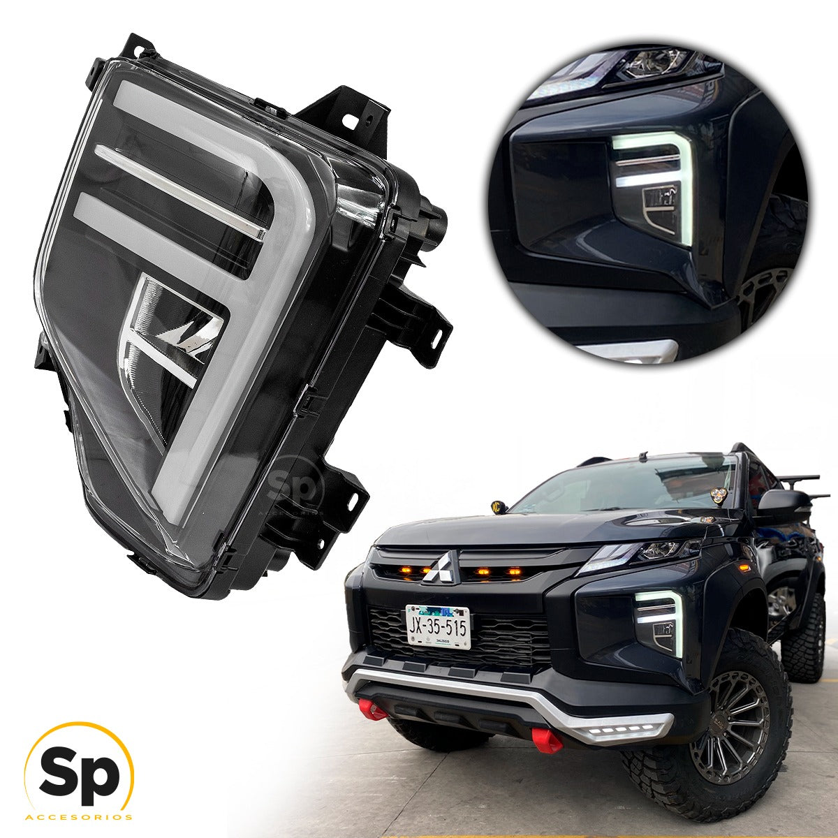 FAROS NIEBLA DRL LED MITSUBISHI TRITON L200 2019 A 2024
