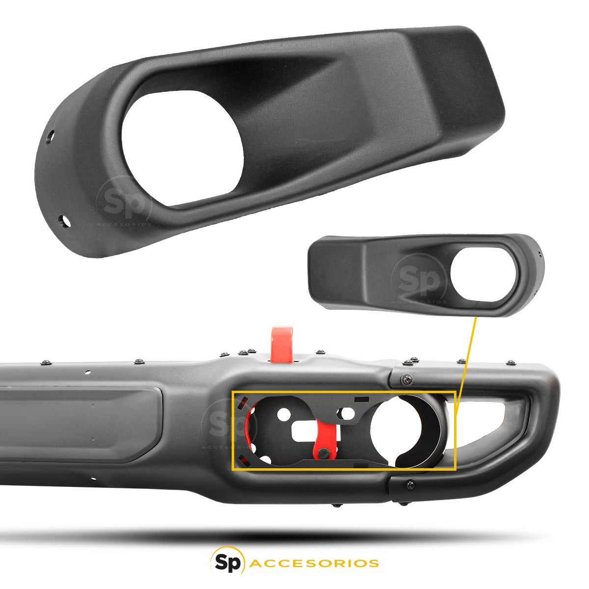 PIEZA DE PLÁSTICO BORDE DE LUZ ANTINIEBLA PARACHOQUES DELANTERO JL