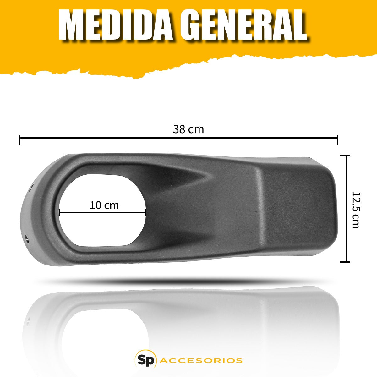 PIEZA DE PLÁSTICO BORDE DE LUZ ANTINIEBLA PARACHOQUES DELANTERO JL