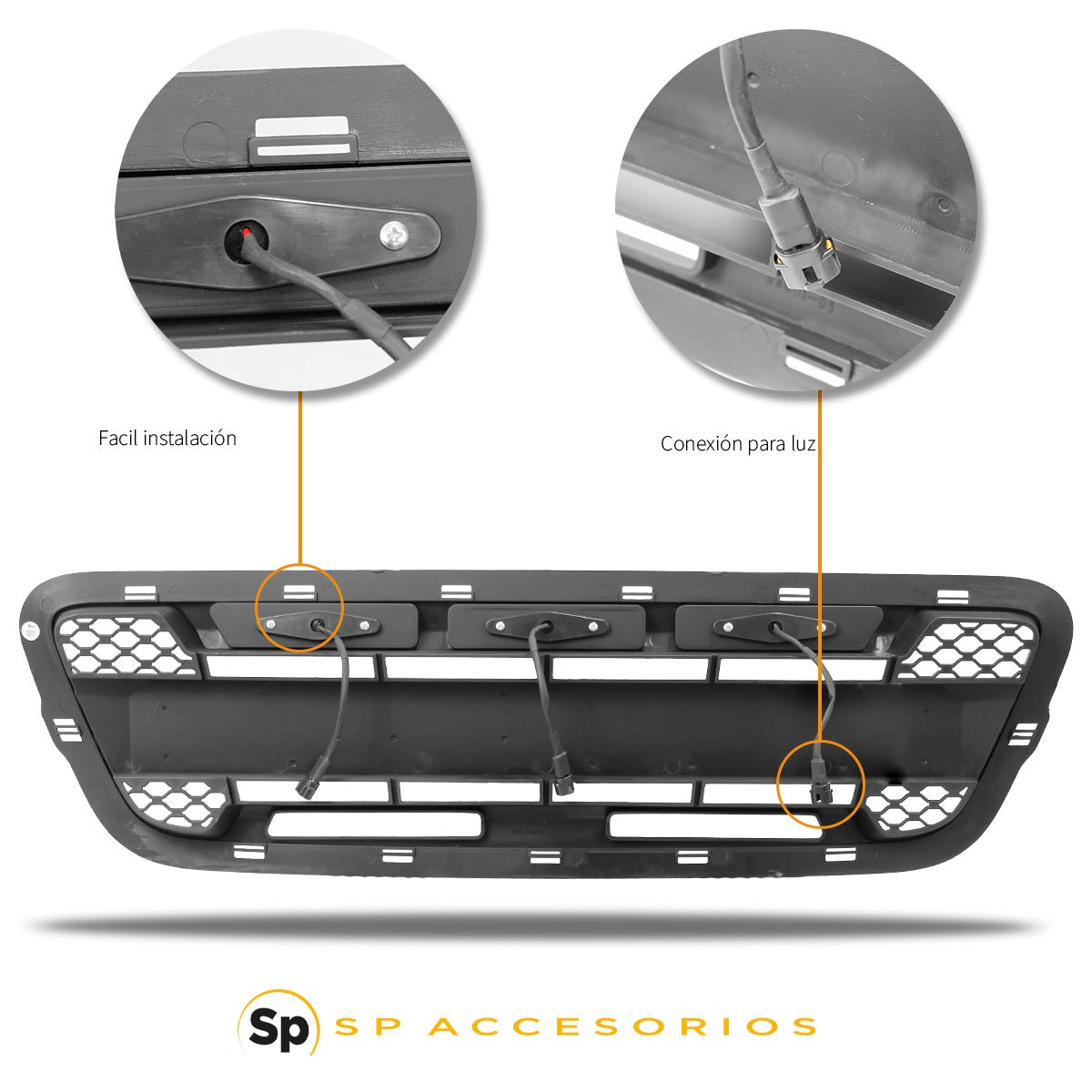 PARRILLA TIPO RAPTOR PARA FORD RANGER 2001-2003 LEDS ÁMBAR