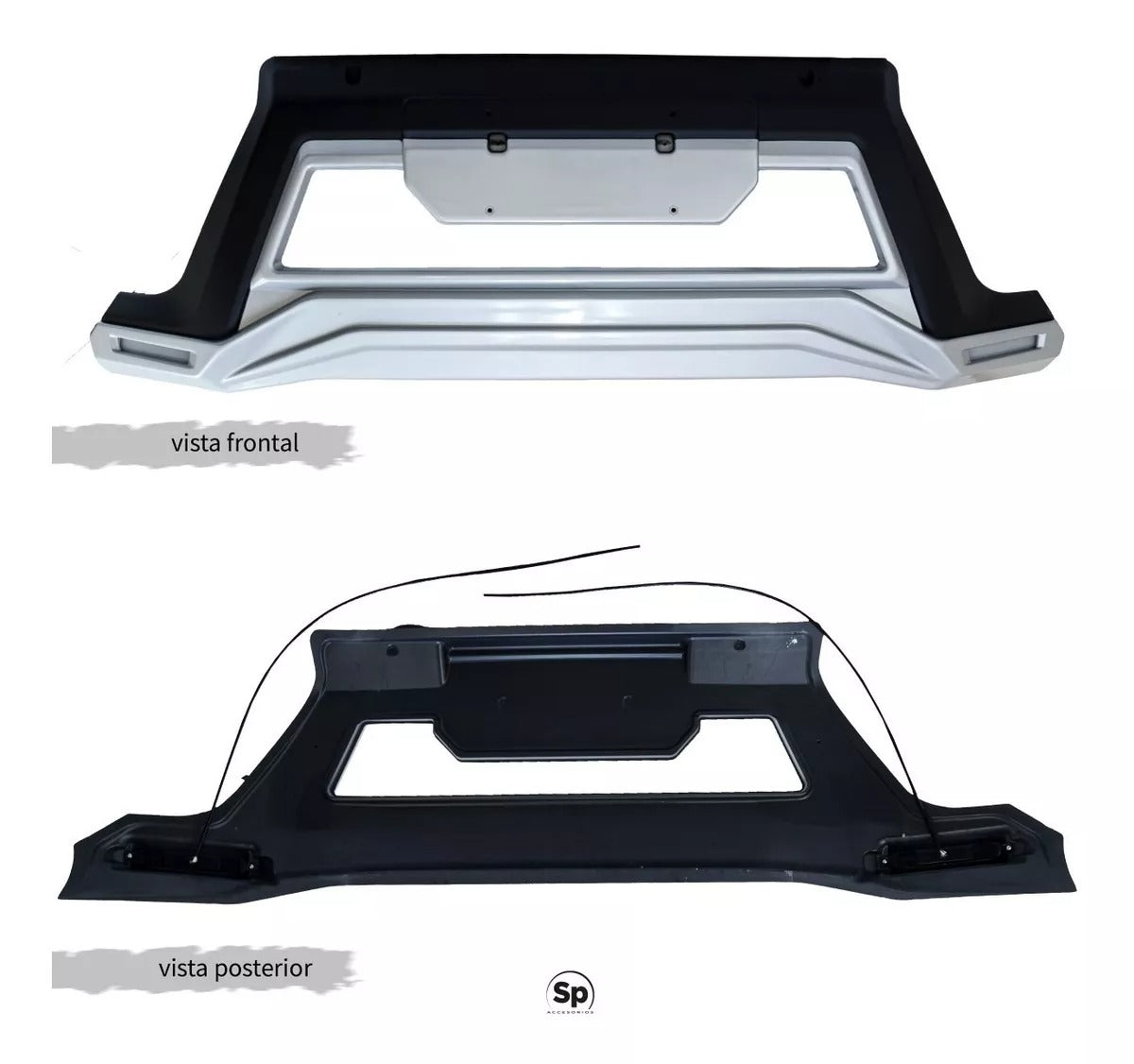 BURRERA BUMPER DEFENSA CON LUZ PARA NISSAN NP300 FRONTIER 2016 A 2020