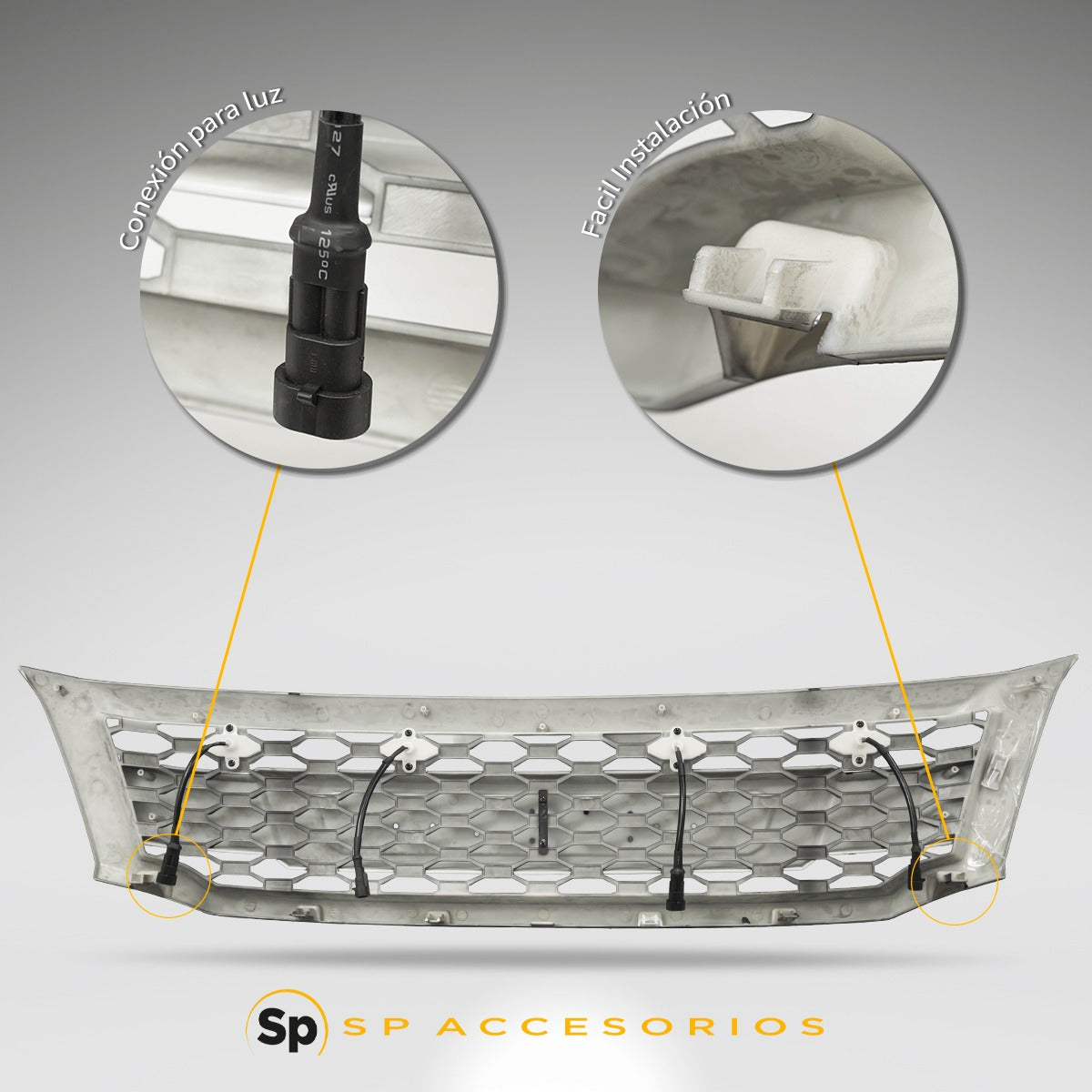 PARRILLA LED PARA NISSAN NP300 FRONTIER 2016 A 2023 OFF ROAD