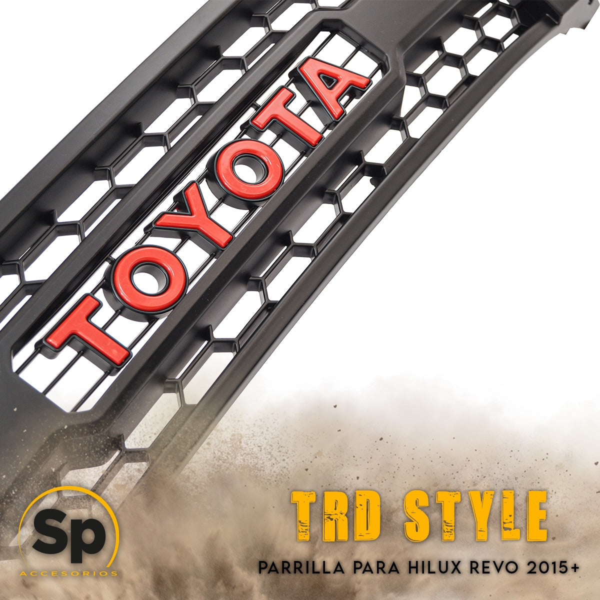 PARRILLA TRD PARA TOYOTA HILUX 2016 A 2023 OFF ROAD