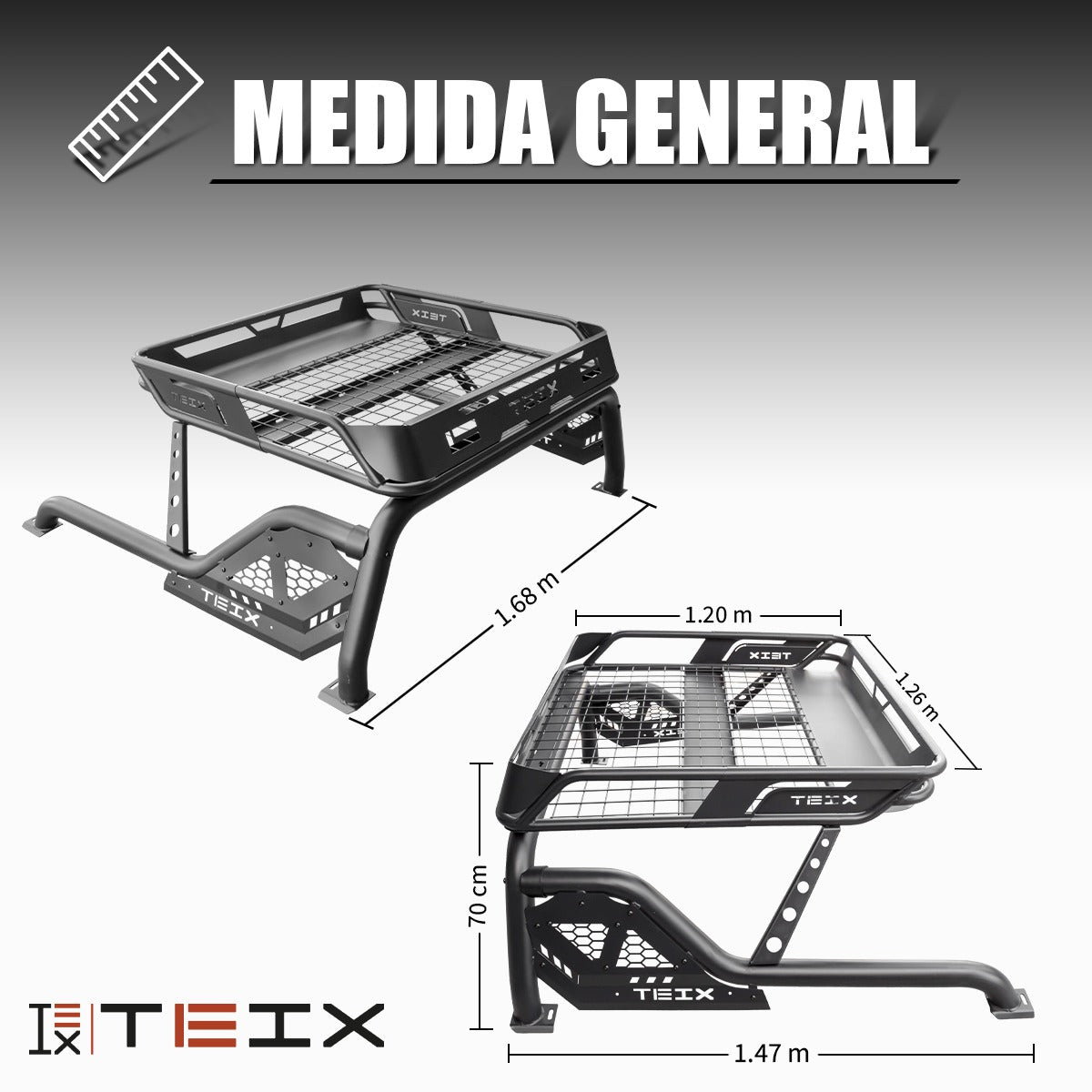 ROLL BAR CON CANASTILLA TEIX VARIAS APLICACIONES
